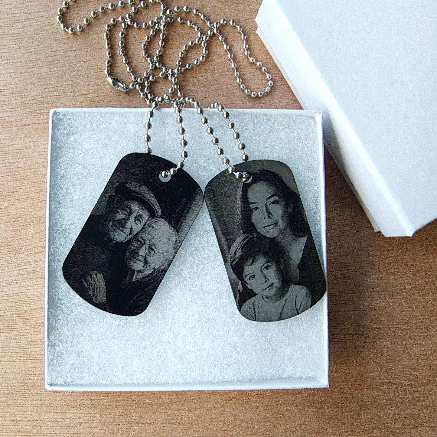 Set de 2 Dijes con Fotograbado Personalizado