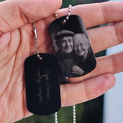 Set de 2 Dijes con Fotograbado Personalizado