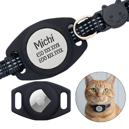 Funda para Airtag Personalizada + Collar Antiahogo para gato